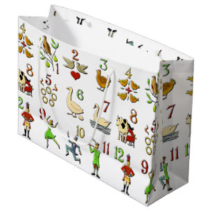 The Twelve Days of Christmas Large Gift Bag