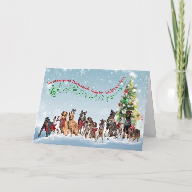 The Twelve Dogs of Christmas Card (Front)