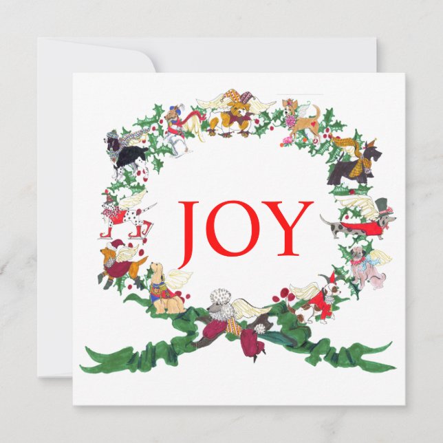 The Twelve Dogs of Christmas JOY! Invitation (Front)