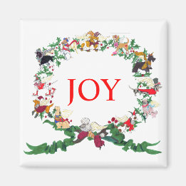 The Twelve Dogs of Christmas Magnet