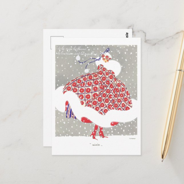 The Twelve Months of the Year: Nivose  Postcard (Front/Back In Situ)