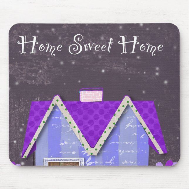 The Twilight Garden (Periwinkle & Indigo) Mouse Mat (Front)