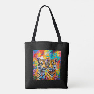 the twin tigers tote bag