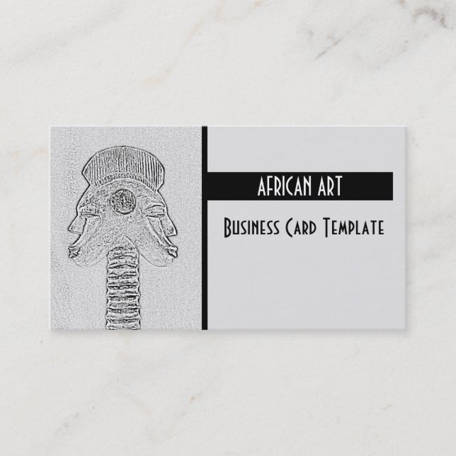 The Twins African Art Tribal Business Card (Front)