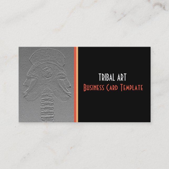 The Twins African Art Tribal Business Card (Front)