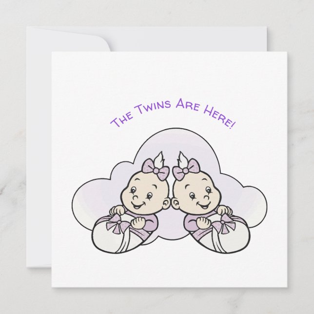 The Twins Are Here Card (Front)