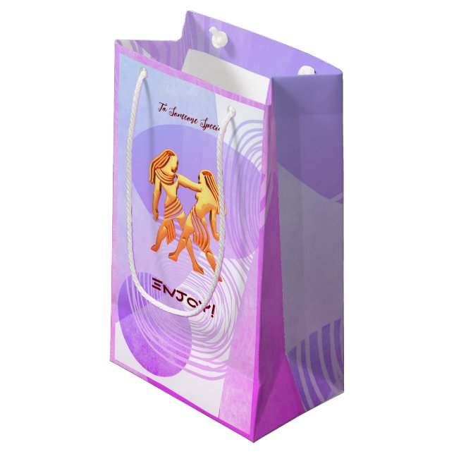 The Twins Gemini Small Gift Bag (Front Angled)