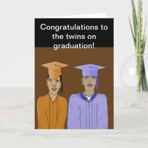 The twins graduation Card