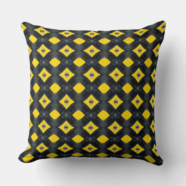 The Twisters on Yellow Background Cushion (Front)