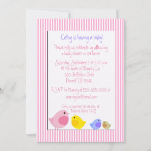 The Twitter in Town - Baby Shower invites