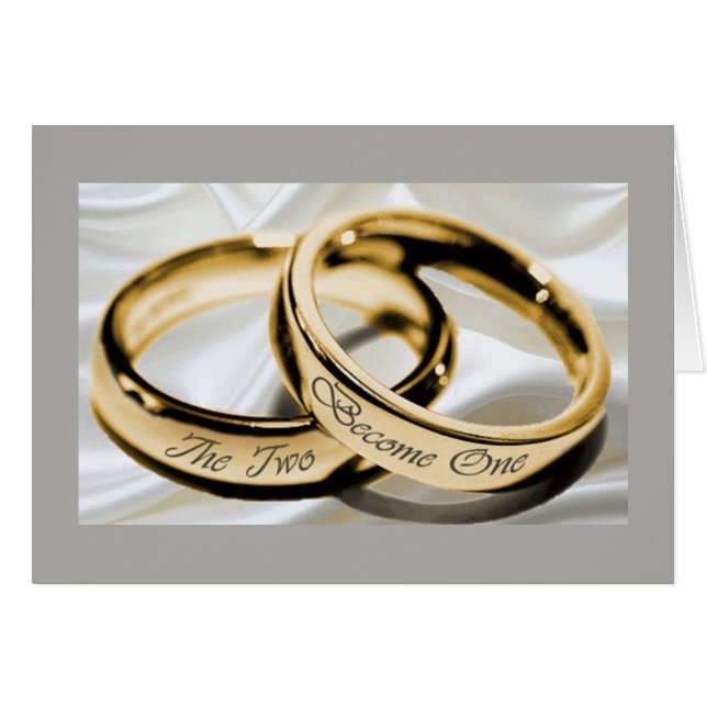 ***THE TWO BECOME ONE*** WEDDING DAY WISHES (Front Horizontal)