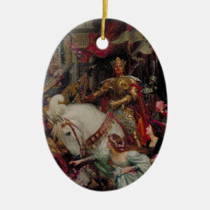 The Two Crowns by Sir Frank Bernard Dicksee Ceramic Tree Decoration