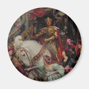 The Two Crowns by Sir Frank Bernard Dicksee Magnet