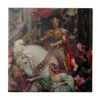 The Two Crowns by Sir Frank Bernard Dicksee Tile