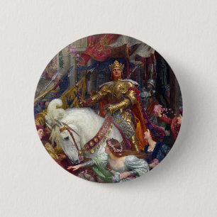 The Two Crowns c. 1900 by Sir Frank Dicksee 6 Cm Round Badge