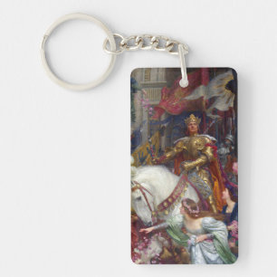The Two Crowns c. 1900 by Sir Frank Dicksee Key Ring
