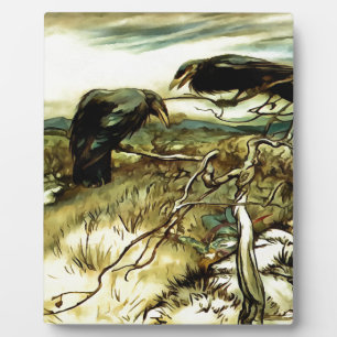 The Two Crows or Twa Corbies Makin A Mane Plaque