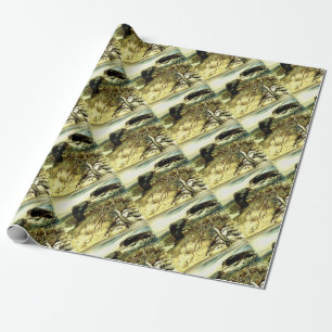 The Two Crows or Twa Corbies Makin A Mane Wrapping Paper