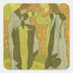 The Two Graces, 1895 Square Sticker