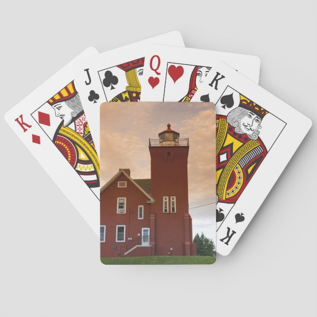 The Two Harbours Lighthouse overlooking Agate Bay Playing Cards (Back)