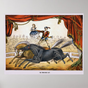 The two-horse act poster