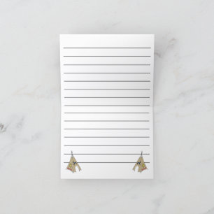 The Two Indians Colourful Note Card