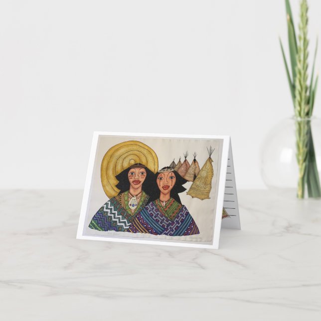 The two indians colourful Note Card (Front)