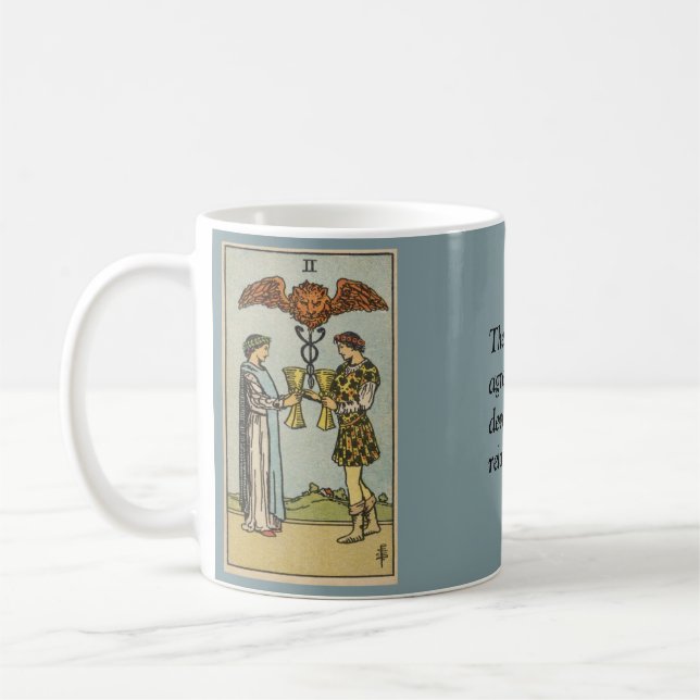 The Two of Cups Coffee Mug (Left)