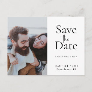 The Two of Us Photo Modern QR Code Save the Date Postcard