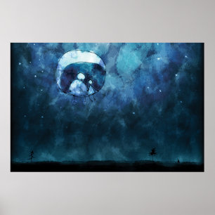 The Two on The Moon Poster