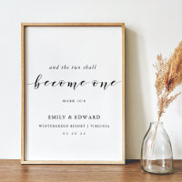 The Two Shall Become One Wedding Quote