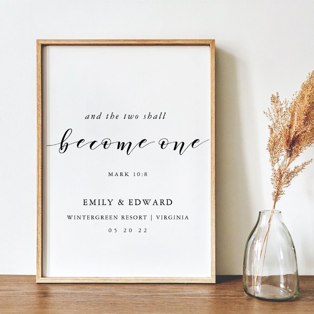 The Two Shall Become One Wedding Quote Poster (Creator Uploaded)
