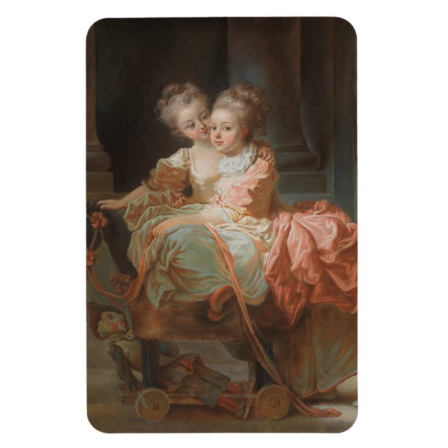 The Two Sisters - Jean-Honoré Fragonard Magnet (Vertical)