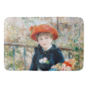 The Two Sisters, On the Terrace Auguste Renoir Bath Mat