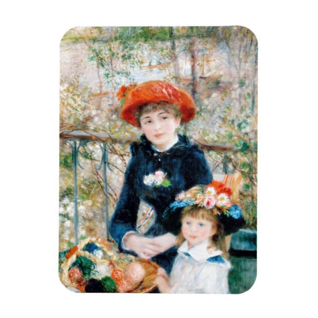 The Two Sisters, On the Terrace Auguste  Renoir    Magnet (Vertical)