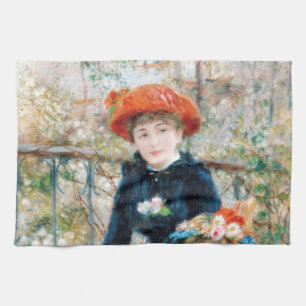 The Two Sisters, On the Terrace Auguste  Renoir    Tea Towel