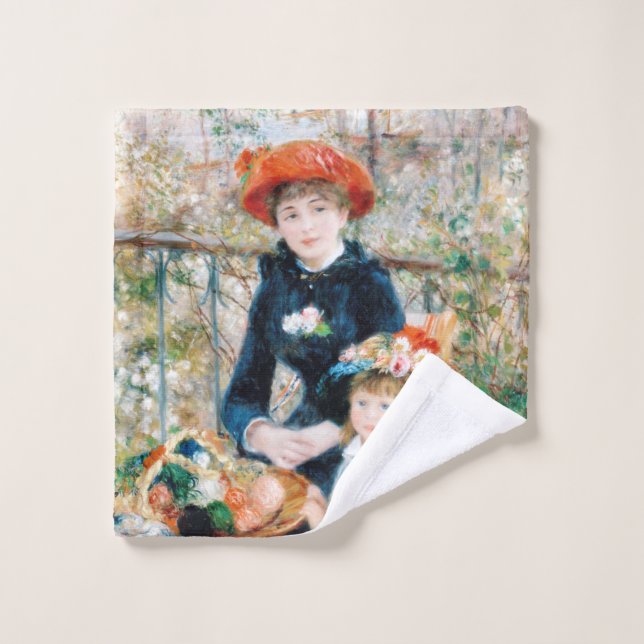 The Two Sisters, On the Terrace Auguste  Renoir    Wash Cloth (Wash Cloth)