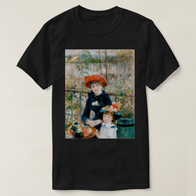 The Two Sisters On The Terrace by PierreAuguste Re T-Shirt (Design Front)