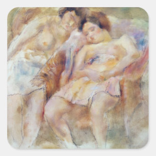 The Two Sleepers Square Sticker