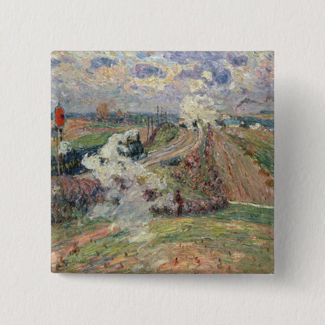 The Two Trains 15 Cm Square Badge (Front)