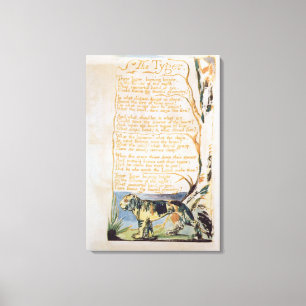 The Tyger, from Songs of Innocence Canvas Print