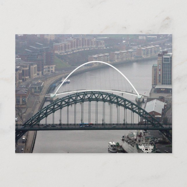 The Tyne Bridge and Millennium Bridge Postcard (Front)