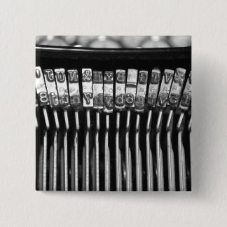 the typewriter 15 cm square badge