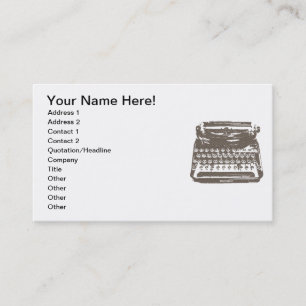 the typewriter - business card