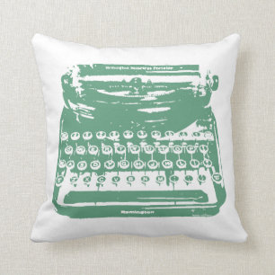 the typewriter - green cushion