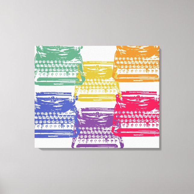 the typewriter - multicolour canvas print (Front)