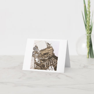 The Typewriter Thank You Card