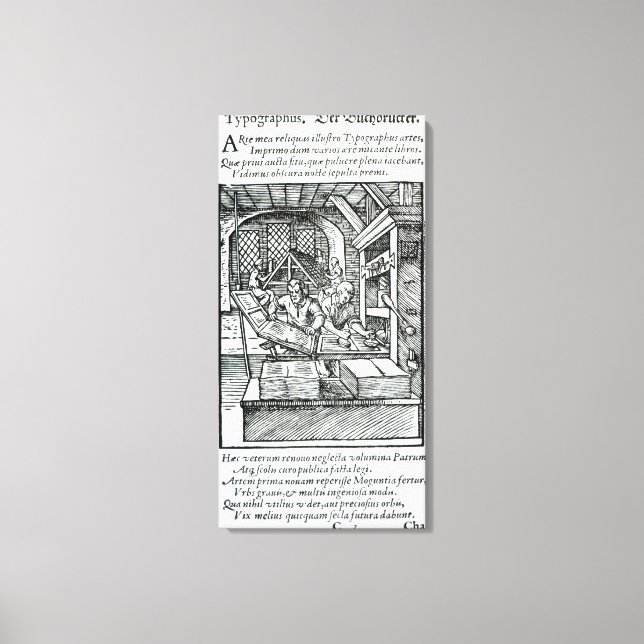 The Typographer, published by Hartman Schopper Canvas Print (Front)