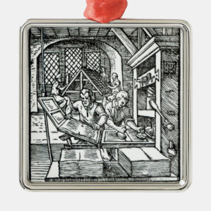 The Typographer, published by Hartman Schopper Metal Tree Decoration