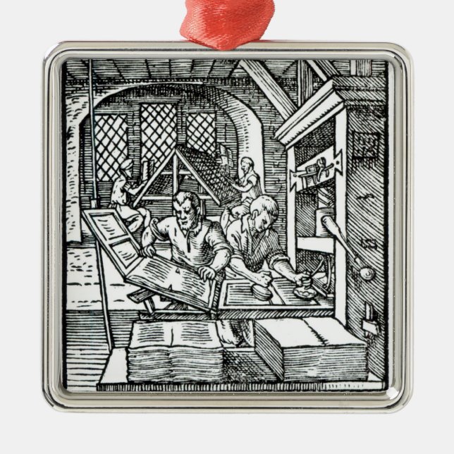 The Typographer, published by Hartman Schopper Metal Tree Decoration (Front)